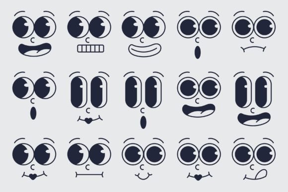 Download Cartoon Character Facial Expressions - Facial Collection