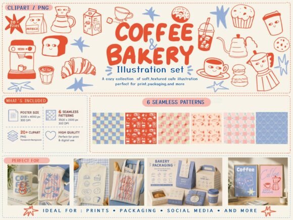 Download Coffee &amp; Bakery Illustration - Bakery Collection