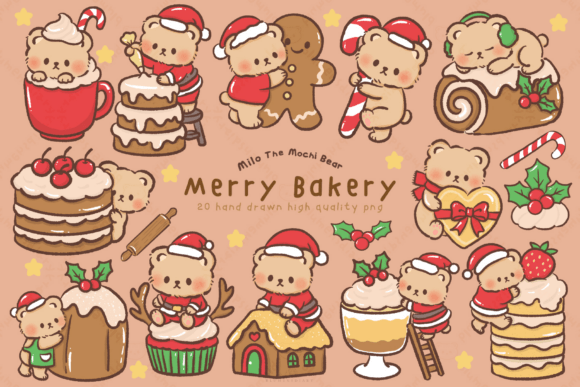 Download Kawaii Bear Christmas Bakery - Bakery Collection