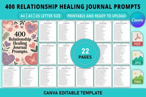 Download 400 Relationship Healing Journal Prompts - Healing Collection