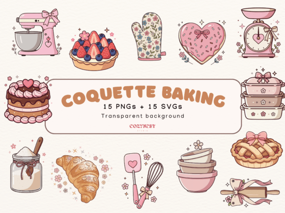Download Coquette Baking Cliparts, Cute Bakery - Bakery Collection