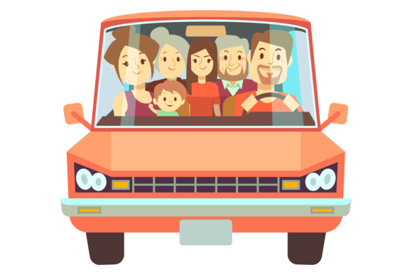 Download Family Car Travel. People in Auto Front - People Collection