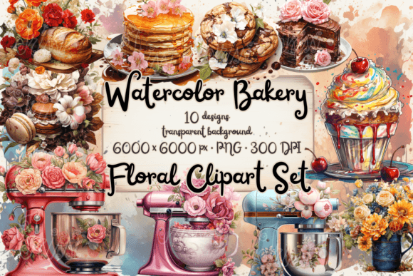 Download Cake Clipart and Watercolor Bakery Art - Bakery Collection